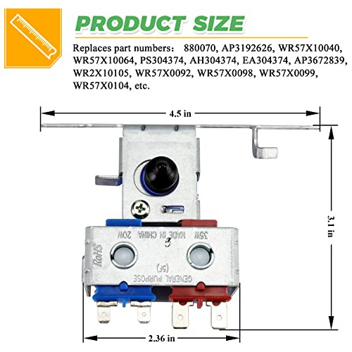 Válvula De Entrada De Agua Refrigerador Wr57x10032 De ...