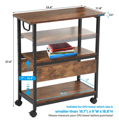Soporte Para Computadora De 3 Niveles Ajustable 60 X 30 X 70