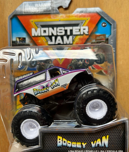 Monster Jam Boogey Van, Camion Monstruo Truck 1:64 Color Morado