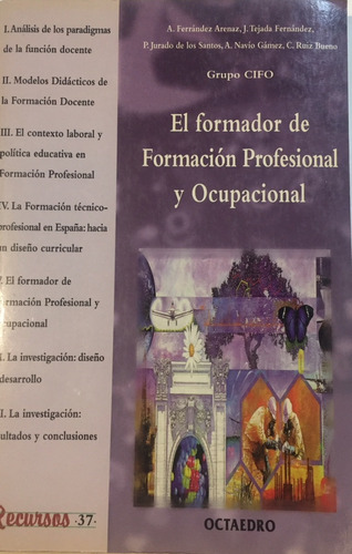 Libro El Formador De Formacion Profesional Y Ocupacional