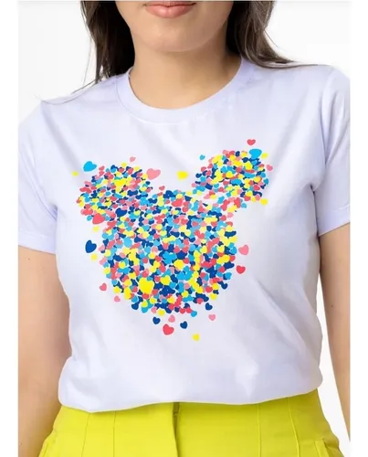 Camisa Feminina T-Shirts Mickey/Minnie Qualidade