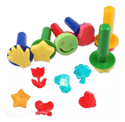 Set De 30 Garabatos Con Esponja Para Pintar Para Niños.