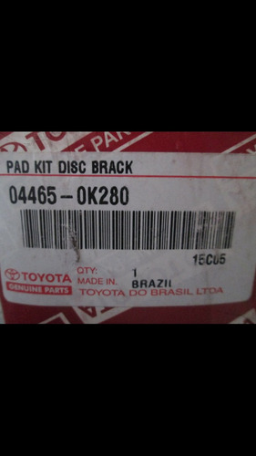 Pastillas De Freno Hilux / Sw4 2008 Al 2015 044650k280