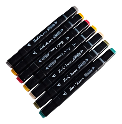 Kit Bobbie Goods Azul Coração 50 Des + Caneta Touch 24 Cores