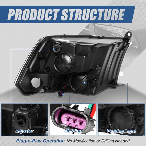 Sockir Conjunto De Faros Delanteros Para Camioneta Ram