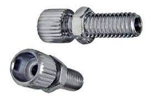 Imagem 2 de 2 de Parafuso Regulador De Freio Ferradura Bike M6 Aço (par).