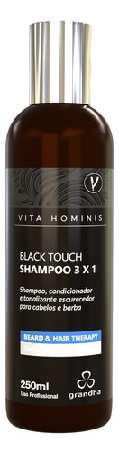 Shampoo Tonalizante E Escurecedor Para Barba E Cabelo 250ml