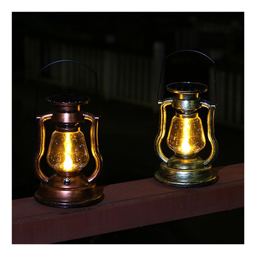 Lámpara Portátil Retro Luz Colgante Solar Led Linterna