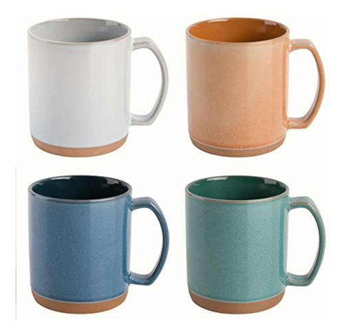 Mr. Coffee Dorsey Juego De Tazas De 4 Piezas, Colores Pueden