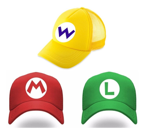 Mario Bros Luigi Y Wario Gorra 