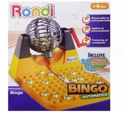 Bingo Con Bolillero Rondi Original