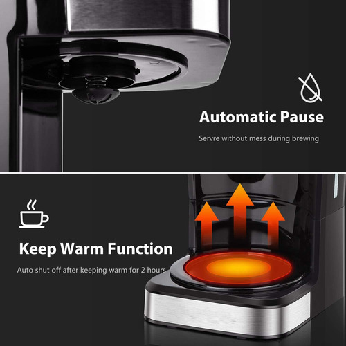 Cafetera Genérica Automática Negra 1.893l Con Timer