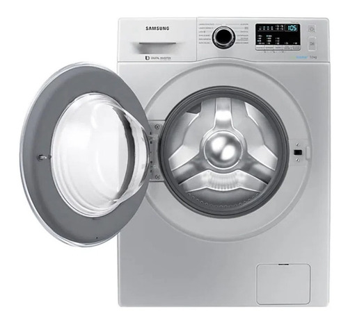 Imagen 4 de 10 de Lavarropas Automático Samsung Ww70j4463g Inverter Plata 7kg
