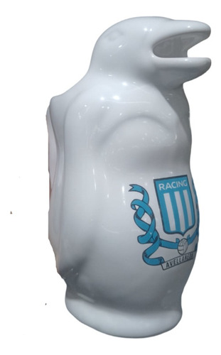 Pinguino Para Vino  1 Lt - Racing - Fútbol - Cerámica