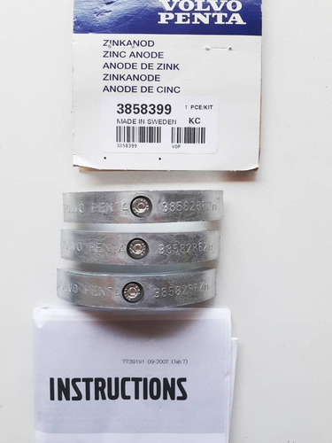 Volvo Penta Anodo # 3858399