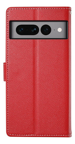 Funda Protectora De Piel Sintética Con Tapa Para Google Pixel 7 Pro Con Hebilla Magnética Y Ranura Para Tarjetas