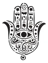 Comprar Stencil Decorativo Mano De Fatima Hamsa Pared Piso 20x30