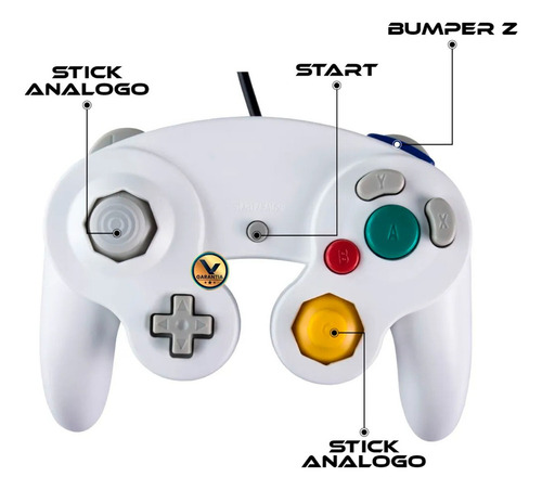Control Joystick Alambrico Compatible Con Nintendo Gamecube