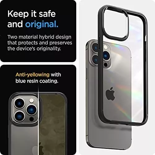  Spigen - Funda ultra híbrida diseñada para iPhone 13 (2021) -  negro mate : Celulares y Accesorios