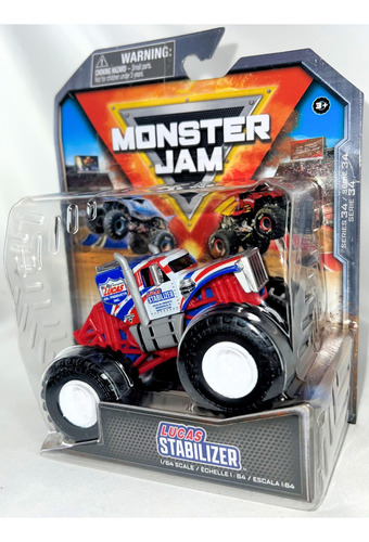 Camión Fundido Monster Jam 2024 1:64 Serie 34 Lucas Stabiliz