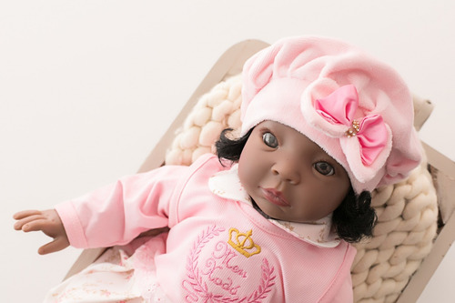 Imagem 5 de 10 de Bebê Reborn 21 Itens Princesa Boneca Senta Silicone Bolsa