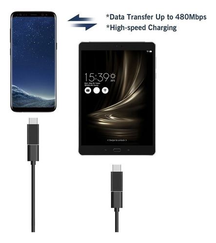 Adaptador Micro Usb V8 Femea X Usb Tipo C Macho iPhone 15 16