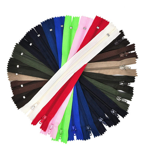 Cremalleras De Nailon Robustas Para Coser, 20 Cm, 100 Piezas