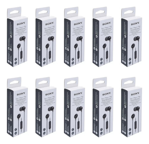 Sony - Mdrex14ap Auriculares Con Cable Negro 10 Piezas