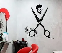 Comprar Vinilo Decorativo Salón Belleza Peluquería Tijera Cabello