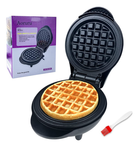 Aoruru Mini Waffle Maker Plancha De Gofres Eléctrica Fabrica