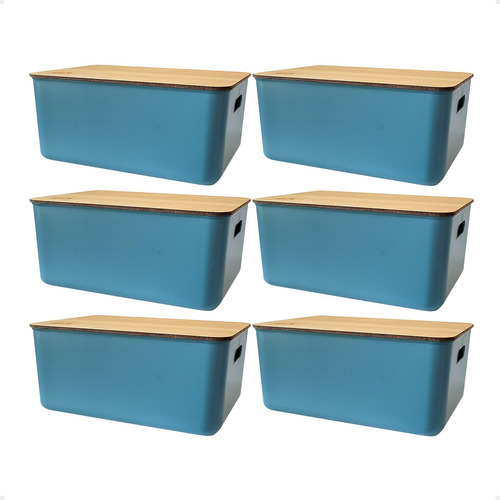 Set X6 Canastos Organizadores Premium 35x26x16 Moderna Deco