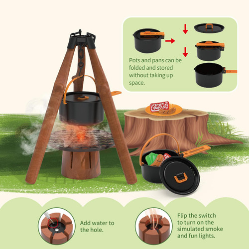 Juego De Juguetes Para Fiesta De Té Para Acampar, Juguetes