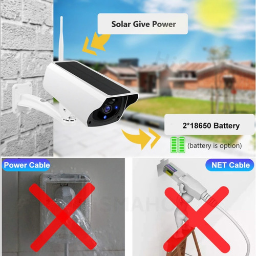 Imagen 3 de 10 de Cámara Exterior Solar Ip Wifi Seguridad 1080p Full Hd