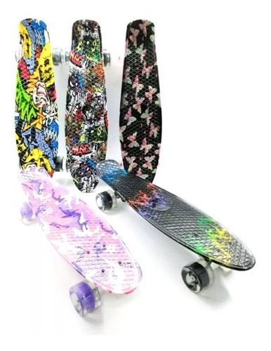 Patineta Tabla Skate Penny Mini Long Estampada 60 Cmts