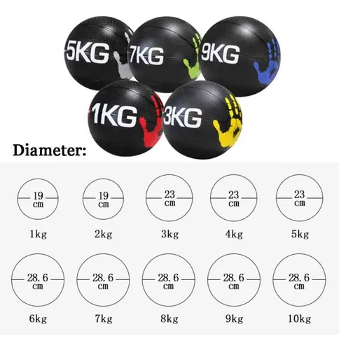 Balón Medicinal 1kg Con Rebote Para Entrenamiento