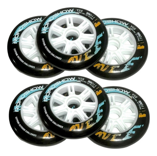 6 Llantas Para Patines De Velocidad Roadshow 110 Mm