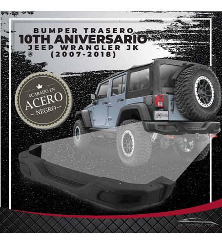 Imagen 9 de 10 de Defensa Facia Bumper Jeep Jk 07 - 17 Trasero 10 Aniversario