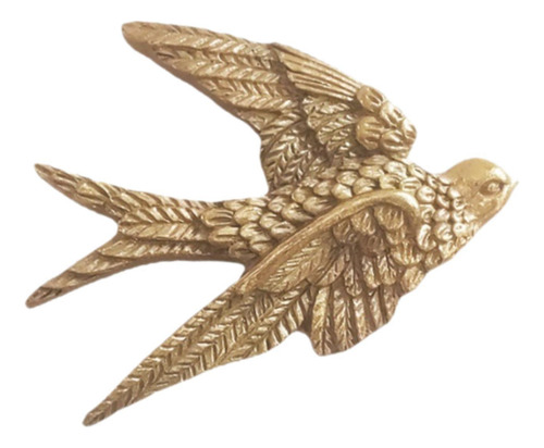 Elegante Escultura De Golondrina Elegante 15cmx18cmx3cm