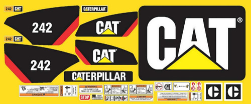 Calcomanías Caterpillar 242 Preventivos Originales