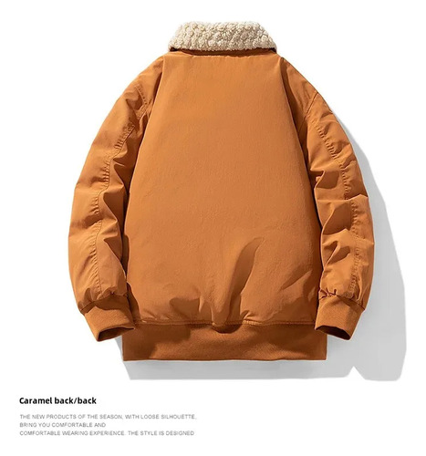 Chaqueta De Algodón De Invierno Con Cuello De Terciopelo De