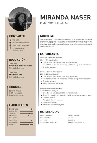 Imagen 3 de 5 de Diseño De Currículum Vitae