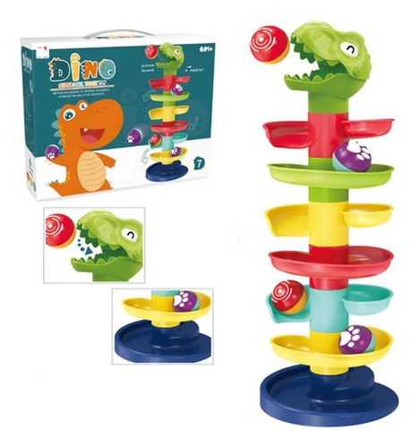 Juego Torre Tobogán Bebés Lanza Pelotas Didáctico