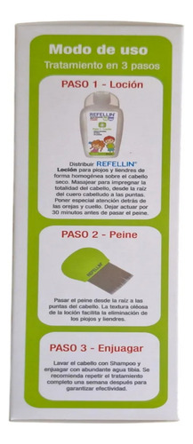 Tratamiento Para Piojos Liendres Refellin 135 Loción + Pein