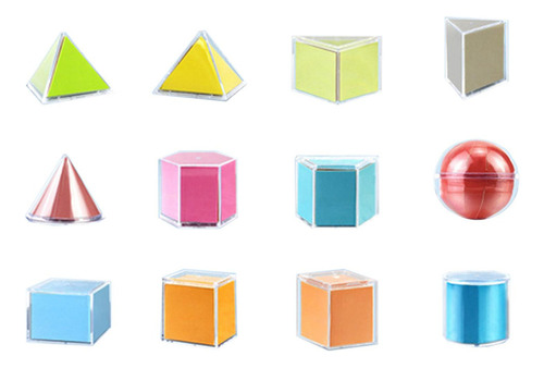 Nova Bloques De Formas Geométricas 3d 12x, Juguete Educativo