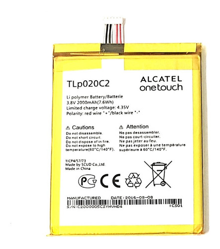 Pila Bateria Alcatel Tlp020c2  6032 Idol 2 6037