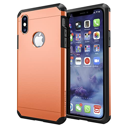 Funda Para iPhone X/xs 5.8 Pulgada 2018 Coral Doble Capa -02