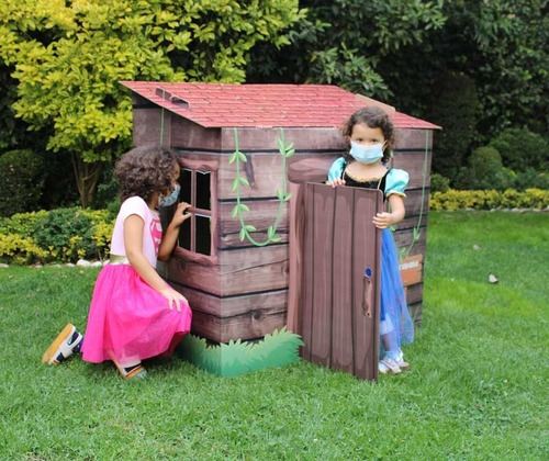 Flink Casita De Cartón Tipo Cabaña Con Personajes Pandilla Titos 120x112x72 Cm