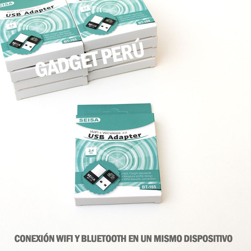 Adaptador Usb Wifi + Bluetooth 2 En 1