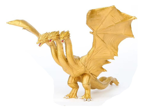 Dragón De Tres Cabezas Figura Dragón Dorado De Segunda