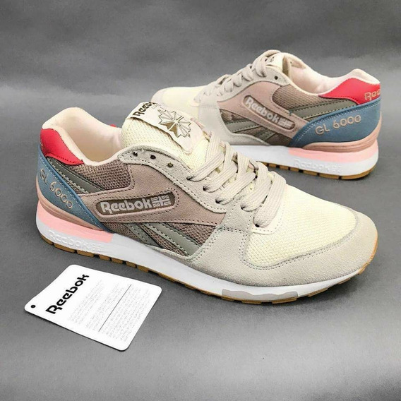 reebok gl 6000 gris y salmon